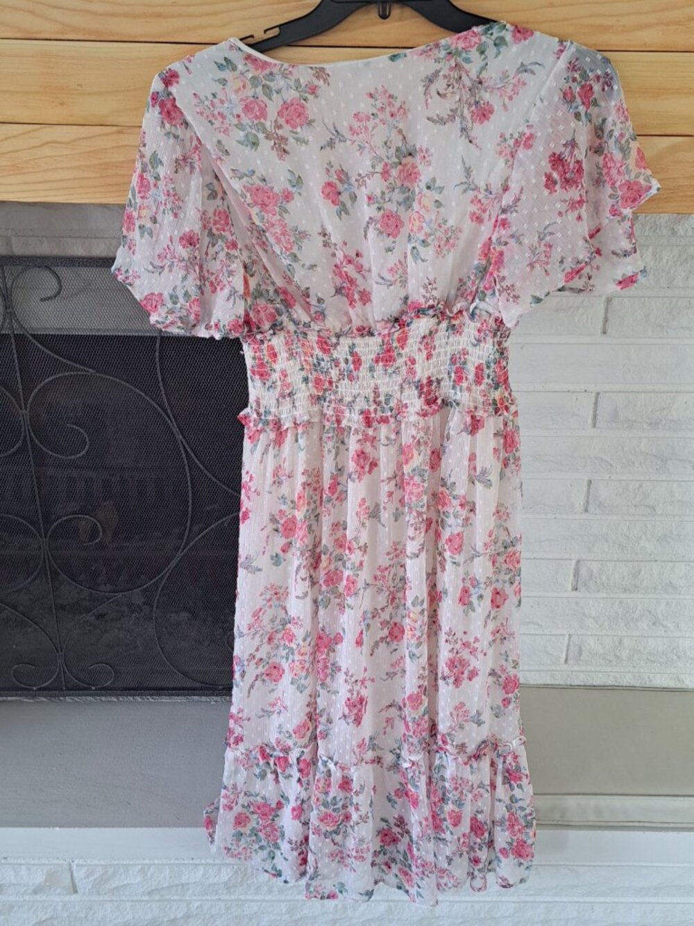 Vintage Laura Ashley Women's Small Knee Length Floral Dress Swiss Dot Baby Doll - Picture 6 of 11